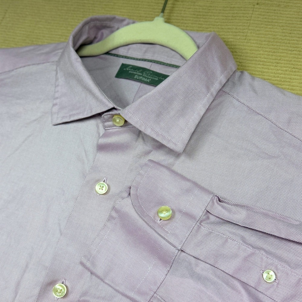 Daniel Cremieux Signature Collection Lilac Supima Cotton Shirt Mens XL